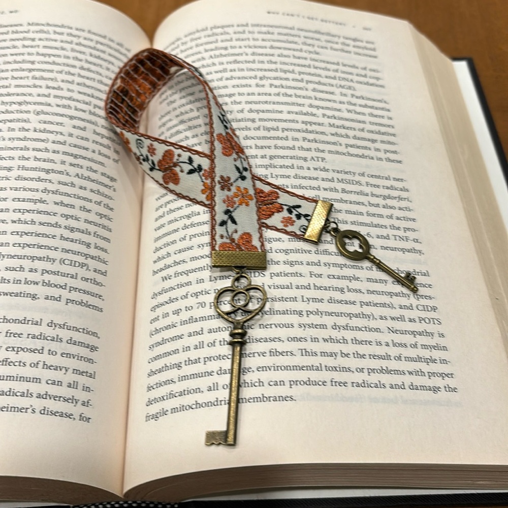 Homemade ribbon bookmark - $8 add on
